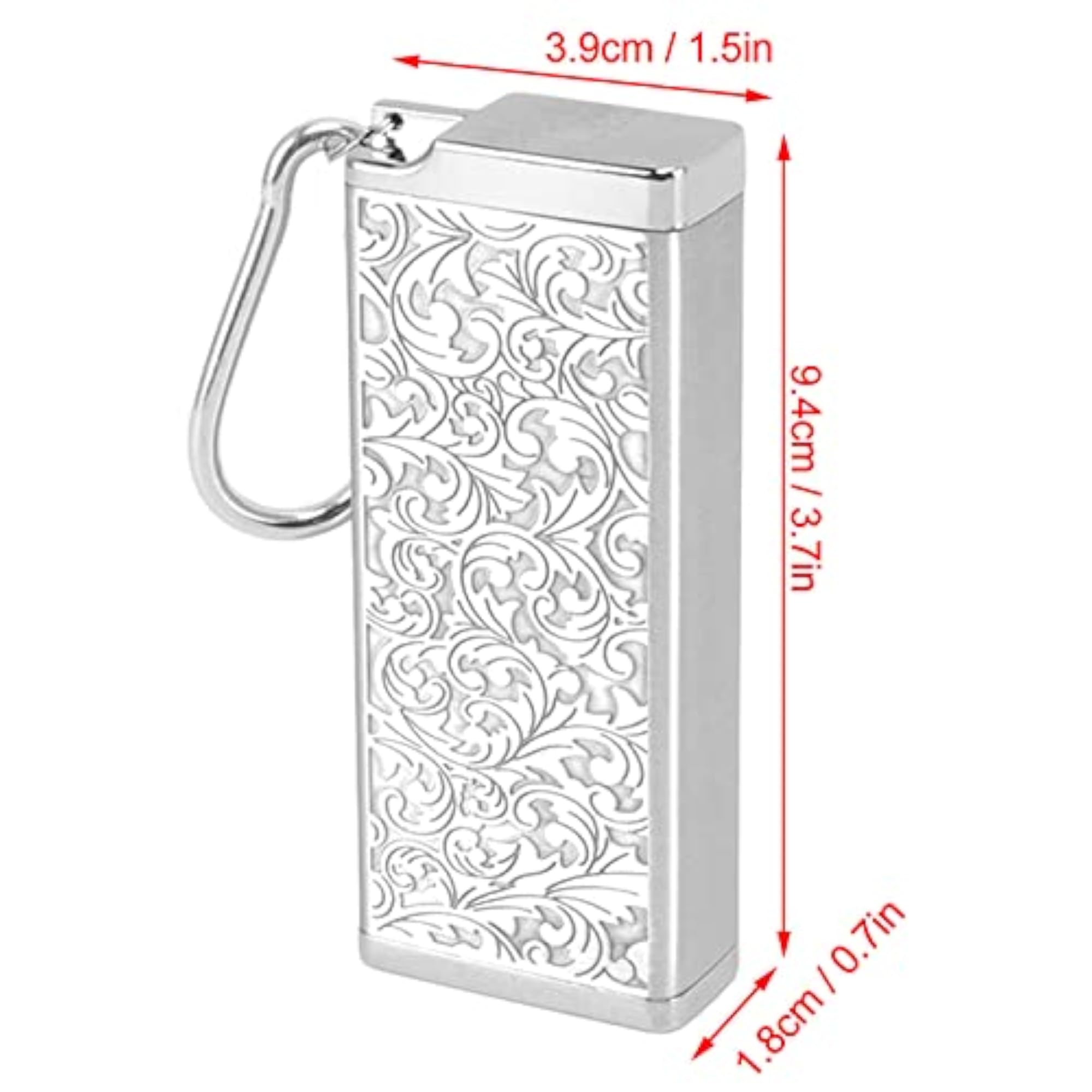 Portable Cigarette Box with 3D Carving Fireproof Design