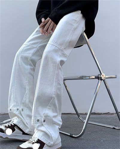 Men's Retro 60s 70s Disco Flared Trousers Comfort Fit Bell Bottom Denim Jeans3