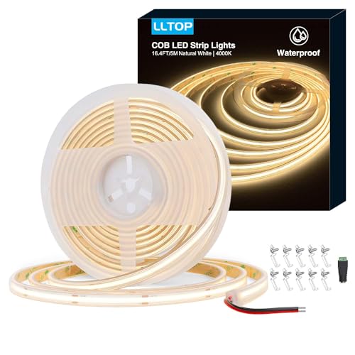 Tira LED COB impermeable 5 m blanco natural LLTOP miniatura 2