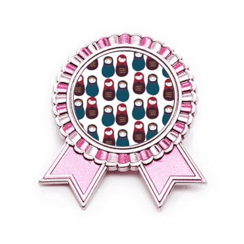 Broche poupée russe rose pour garçons et filles accessoire métal M