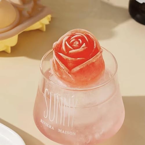 2-Pack Moldes de Hielo Silicona en Forma de Rosa Grandes miniatura 2