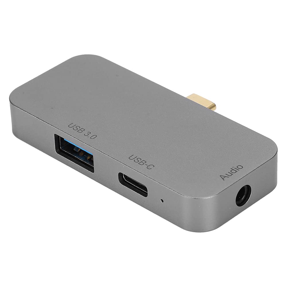Hub USB C 4 en 1 gris, station d'extension multifonctionnelle, connecteur Type C vers HDMI, 60W PD pour Switch