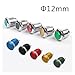 YKJTEWYTF 1PCS 12mm Waterproof Momentary High/Flat Round Metal Push Button Switch Start Horn Speaker Bell Automatic Reset(Flat Head_All Silver)