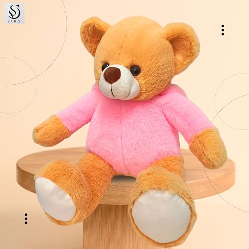 Image of SARO Soft Teddy Bear with Converitible Head Design|Colour Soft Toy for Girls Boys Kids Baby | Best Gift for Valentines, Birthday, Anniversary (Brown Pink 57Cm Hight)