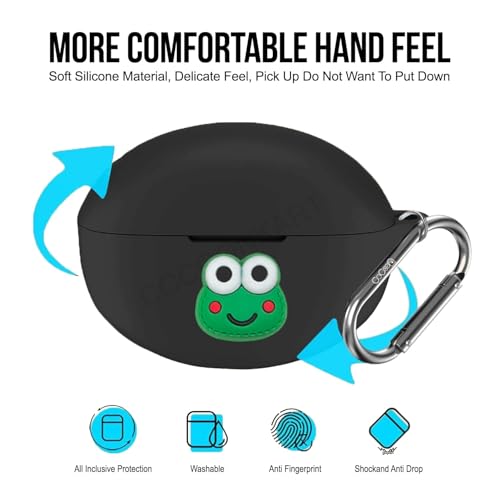Image of Silicone Case Cover Compatible for OnePlus Nord Buds 3 | 3 Pro (Frog)