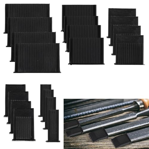 20pcs Chisel Edge Guards, Chisel Tip Protectors for Wood Chisels Plastic Blade Covers Safety Protective Caps for Tool Storage & Edge Protection (5 Sizes)
