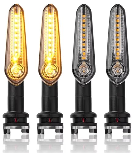 Luces de giro moto para mejorar visibilidad trasera con intermitentes y freno DRL