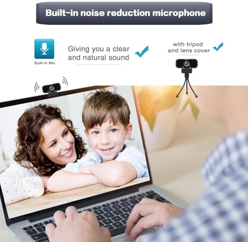 Image of Webcam 1080p HD Computer Camera Microphone Laptop USB PC Webcam
