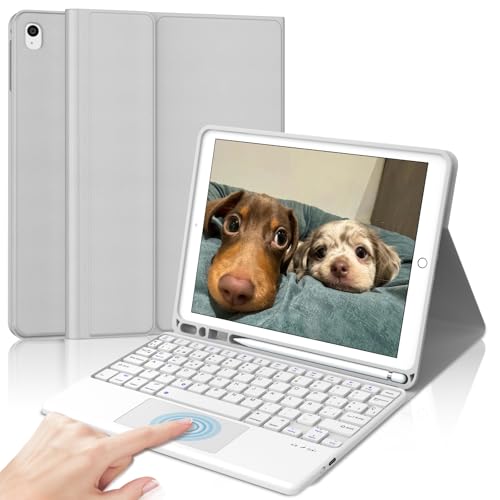Funda teclado para iPad 2021 2020 2019 con bluetooth trackpad Ñ 1