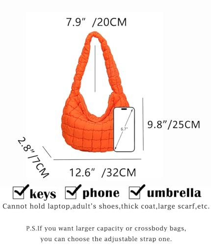 Bolso Tote Acolchado para Mujer Bolsa Hobo Liviana miniatura 7
