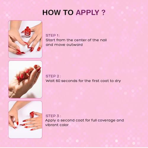 Image of Glam21 Nail Tale- Nail Lacquer|Set of 3|Multicolor|Quick Drying Nail Polish| Glossy Gel Finish Nail Kit | Highly Pigmented & Long Lasting | Chip Resistance|9ml Each|Shade-08
