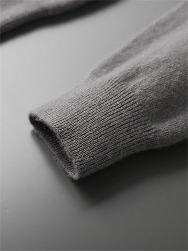 Men 100 Percent Cashmere Sweater Mock Neck Long Sleeve Pullover Fall Winter Business Knitted Jumpers3