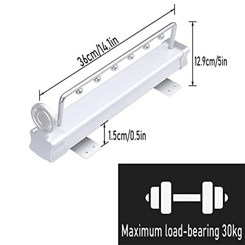 Barra de armario extraíble y riel de ropa extensible ajustable de 36Cm 4