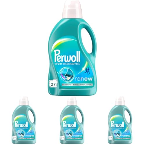 Perwoll Sport Waschmittel (27 Waschladungen), Hygiene Waschmittel reinigt sanft, entfernt schlechte Gerüche & erhält die Elastizität, für Sport- und Funktionskleidung, mit Dreifach-Renew-Technologie