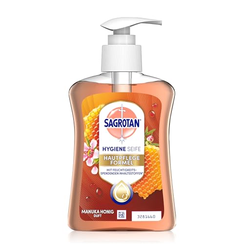 Sagrotan Handseife Manuka Honig – Feuchtigkeitsspendend und stark gegen Bakterien – 6 x 250 ml Handseife – Ansicht 2
