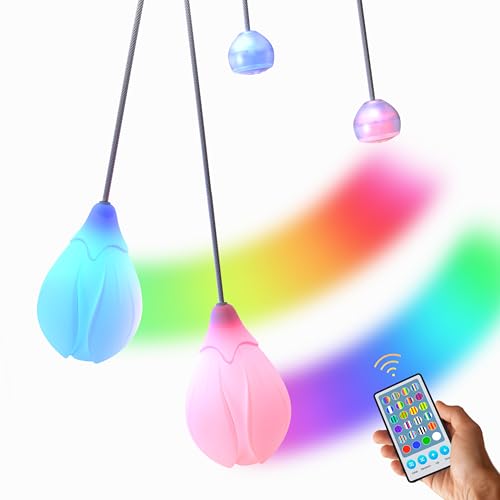 POITOI LED Poi Balls Rechargeable, 34 Vibrant Color Modes & Soft LED Poi Handles with Adjustable Thick Rope, Long Battery Flow Arts Props - Great Gift for Beginners, Professionals & Dancers by POITOI - Used condition - US$15.81