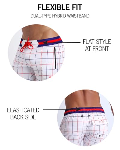 Bang Men's Swimwear - Flex Shorts - Adjustable Fit Stretch Quick-Dry Premium Beach Trunks3