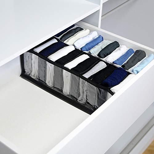 Colméia Organizadora de Gavetas Transparente com Viés Preto 11 Nichos 4 Unidades