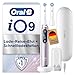 Oral-B iO Series 9 Elektrische Zahnbürste/Electric Toothbrush, 2 Aufsteckbürsten, 7 Putzmodi, Zahnpflege, Farbdisplay, Lade-Reiseetui, rose quartz