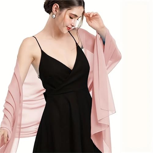 Elegant Chiffon Shawl Wraps Women Lightweight for Casual Outings and Evening Events(Beige)3