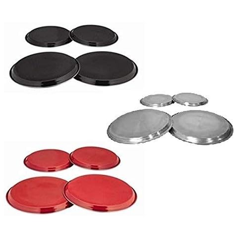 4pcs Hob Covers Reusable Stainless Steel Kitchen Oven Cooker Ring Protector Metal Covers (Silver) Cover