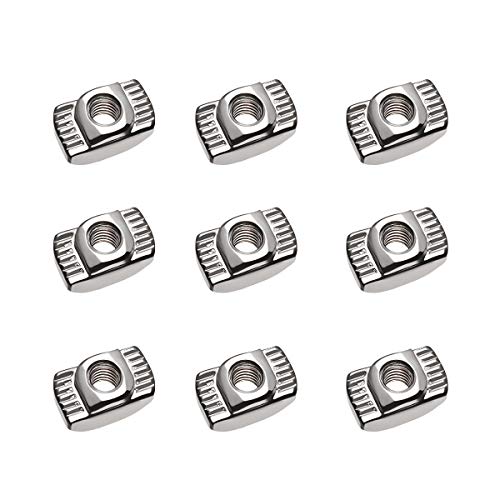 UKCOCO 100Pcs europäische Aluminium Strangpressteile Slim T-Mutter M3 Gewinde (M3x10x6) Cover
