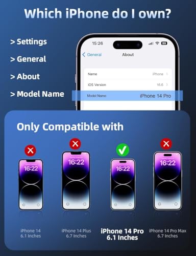 Image of AIBEX Privacy Tempered Glass for Apple iPhone 14 Pro | 9H Hardness | Anti-Spy Screen Guard | Anti-Fingerprint | Edge-to-Edge Privacy Protection | Bubble-Free Installation | Screen Visible Only to You