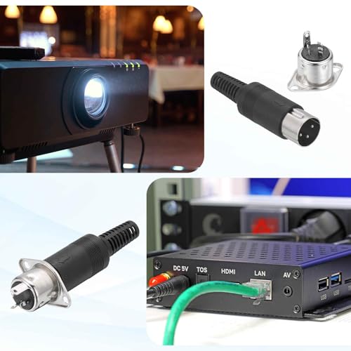 MECCANIXITY Conector DIN macho y adaptador hembra 6 pines x6 miniatura 6