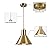 KCO Lighting Brushed Gold Pendant Lighting Modern Cone Pendant Light Brass Mini Hanging Kitchen Island Light Fixture Mid Century Vintage Hanging Ceiling Lamp