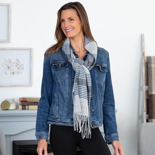 GreaterGood Ukrainian Merino Wool and Cashmere Plaid Scarf Fair Trade Luxuriously Soft Unisex Winter Handcrafted Artisan Gift2