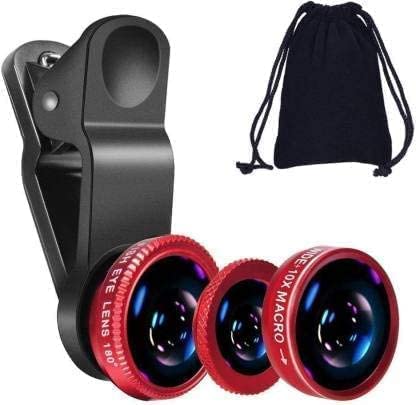 Universal HD Camera Lens Kit 180 Degree Fish Eye+0.65X Wide Angle+10X Macro Lens Glass & Aluminum Alloy Shot Clip Attachments Compatible with iPhone iPad Android Smartphone & Tablets-picture-13