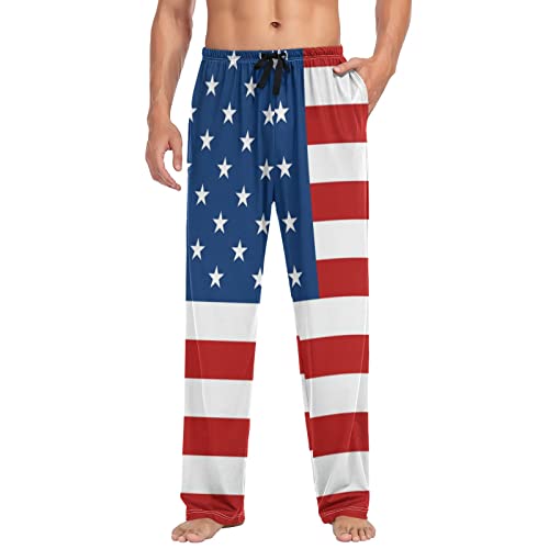 Buffalo Plaid Men's Pajama Pants With Pockets - Drawstring Lounge Bottoms for Sleep and PJ3