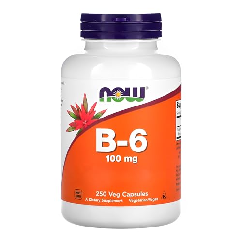 NOW Foods Vitamina B-6 100mg 250 Cáps Importado