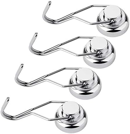 Swivel Swing Magnetic Hooks, 30lb Strong Heavy Duty Neodymium Magnet Hooks - Use for Home Kitchen Office Garage Outdoor Hanging(4 Pack)