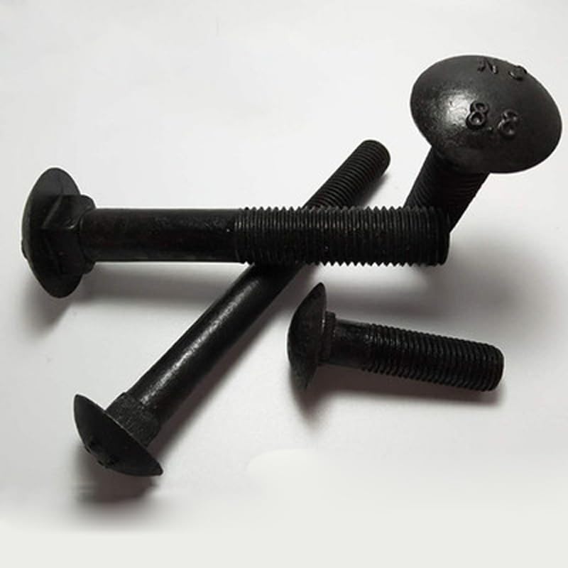 M10 Carriage Screw Square Neck Bolts Black Screws 30mm-100mm Lenght - (Length: M10 x70mm(2pcs))