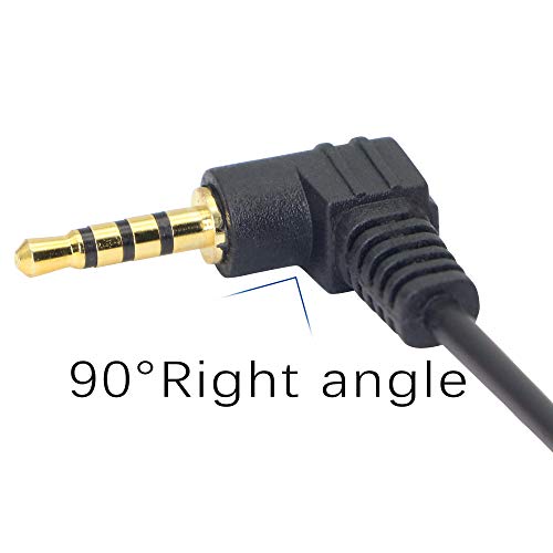 Cable de audio 2.5mm 4 polos macho a cable abierto 3.3 pies miniatura 5