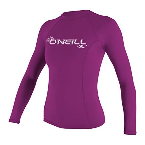 O'Neill Wetsuits Basic Skins - Camiseta de Manga Larga para Mujer con Protección Solar UV UPF 50+ Cover