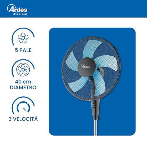 Ventilateur de base 40 cm réglable Ardes 3 vitesses - 4