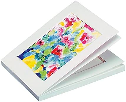STU Art Budget Ready Mats with No Back, 8 x 10 Inches, White, Pack of 50
