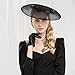 Kentucky Hat Headbands for Women Wide Brim Fascinators with Hoop Lady Bow Cocktail Party Fedoras Derby Hats