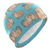 susiyo Otters Cute Animals Mens Swim Caps Polyester Swimming Hat for Adult and Youth