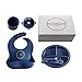 coffret vaisselle en silicone pour bebe (bleu)