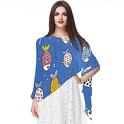 Foulard maritime en mousseline de soie élégant étoil de mer pour femme