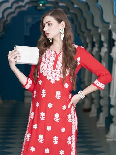 Image of ANNI DESIGNER Cotton Blend Women Regular Kurti