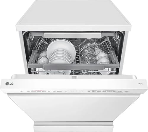LG DF365FWS - Lavavajillas de 14 cubiertos, instalación libre, color blanco, clase energética B