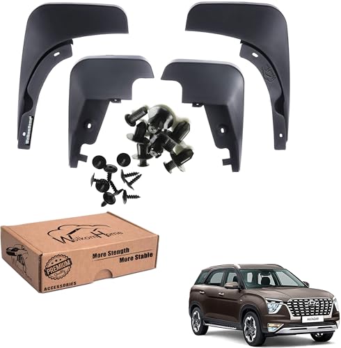 Image of WolkomHome Mud Flap Compatible with Alcazar 2023 - Durable Splash Guards for Car Exterior Protection