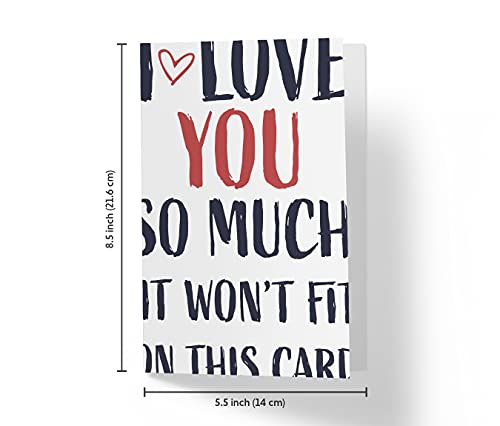 Karto Sweet And Funny Birthday Card For Men Women, Large 5.5 X 8.5 Romantic Birthday Card For Him Her, Happy Birthday Card For Husband Wife, Birthday Card For Boyfriend Girlfriend, This Much You #TOP3