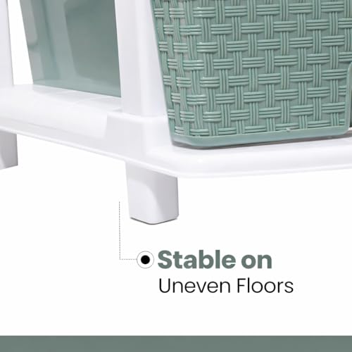 Image of Plastic Modular Drawer Storage Chest Of Drawers Organizer Storage Box, Large Stomo Racks For Multipurpose Anti-slip Shoes Organizers (Green, 4 Layer)
