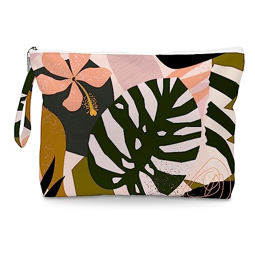 Fokongna Palm leaves Wet Bag Travel Wet Dry Bag Beach Bag Diaper Bag Wet Bag For Swimsuit Travel Makeup Bag Toiletry Bag