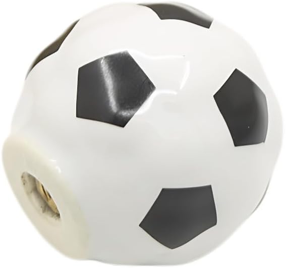 Cute Ceramic Drawer Knobs Soccer Ball Cabinet Pulls Handles Football Ceramic Knobs for Cabinets and Dresser Drawers Cupboard Wardrobe Closet (6 Pack, Soccer)
